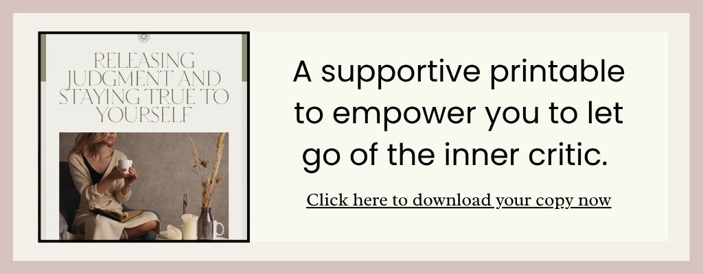gift - let go of the inner critic. - Single Mama Way Counselling gift - let go of the inner critic/release judgement