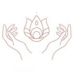 hand lotus flower icon