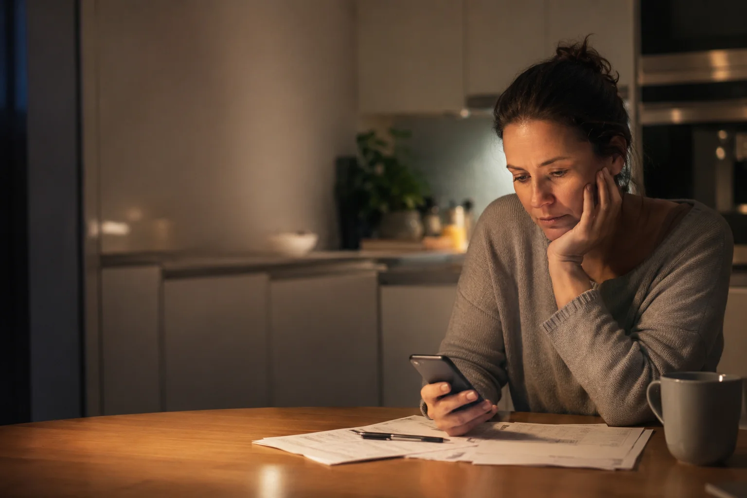 2-single-mother-at-the-kitchen-table-at-night-carrying-the-mental-load - Single Mama Way Counselling single mother at the kitchen table at night carrying the mental load