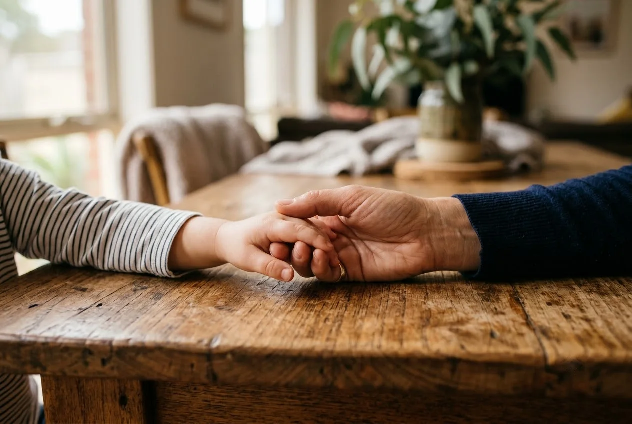 3-mother-and-child-holding-hands-showing-warmth-matters-more-than-family-size - Single Mama Way Counselling mother and child holding hands, showing warmth matters more than family size