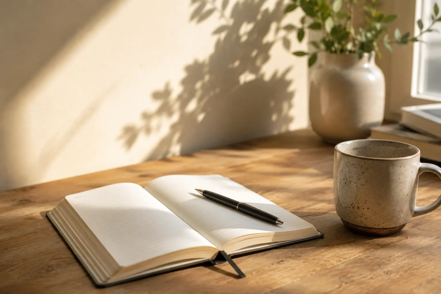 5-a-journal-and-pen-on-a-table-a-small-calm-moment-for-a-single-mum - Single Mama Way Counselling a journal and pen on a table, a small calm moment for a single mum