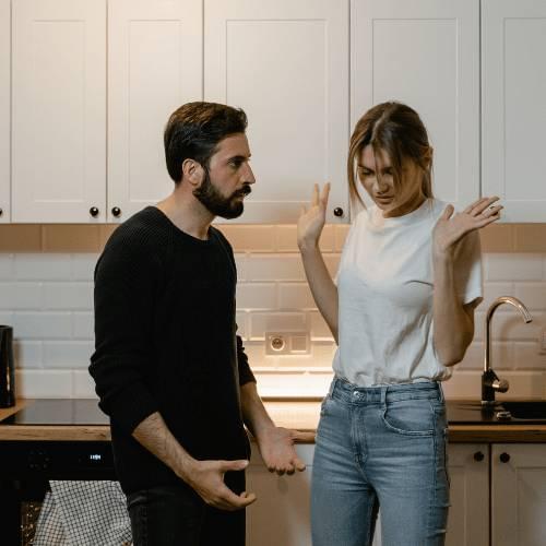 Man and woman arguing